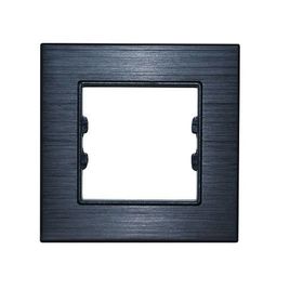 Arvehu Electric Asfir Schneider Asfora Tekli Onyx Siyah Alüminyum Anahtar Priz Çerçevesi