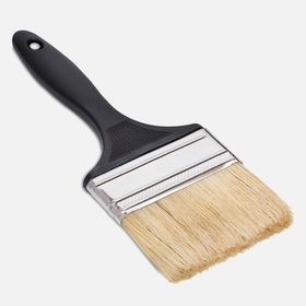 Arya No:4 Plastik İnce Sap Beyaz Kıl Black Kestirme Fırça