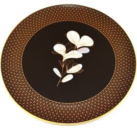 Aryıldız 26 cm Siyah 6 Adet Yuvarlak Servis Seti