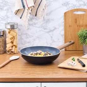 Aryıldız 28 cm Siyah Eco Ceramic Wok Tava