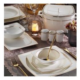 Aryıldız 31037 Square 60 Parça Porselen Yemek Takımı