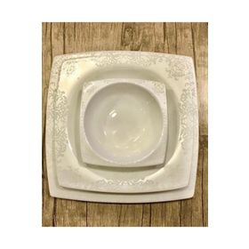 Aryıldız 45004 Bone Square 60 Parça Porselen Yemek Takımı