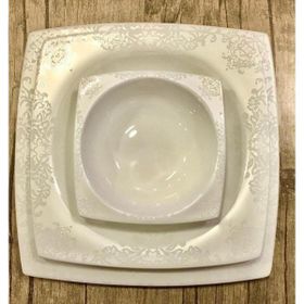 Aryıldız 60 Parça Bone Square Yemek Takımı