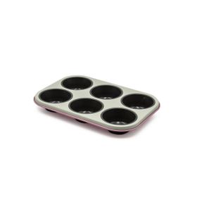 Aryıldız 6'lı Koyu Pembe Muffin Kalıbı