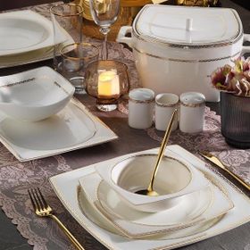 Aryıldız AR31037 Square 60 Parça Porselen Yemek Takımı