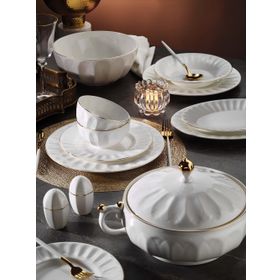 Aryıldız Ar34006 Lotus Bone 60 Parça Porselen Yemek Takımı