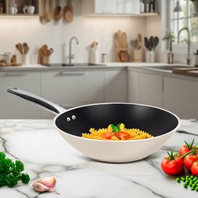 Aryıldız Atlanta Bej 28 cm Wok Tava