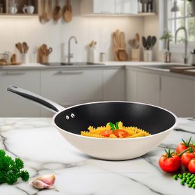 Aryıldız Atlanta Bej 28 cm Wok Tava