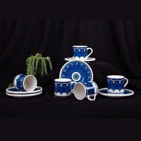 Aryıldız Blue Wave 6 Kişilik Kahve Fincan Seti