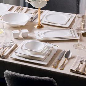 Aryıldız Crystal Ixir Gold 56 Parça 12 Kişilik Yemek Takımı