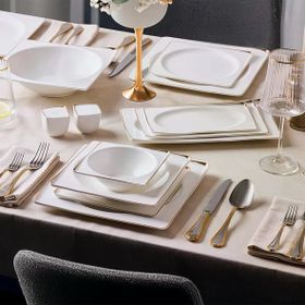 Aryıldız Crystal Ixir Gold 56 Parça 12 Kişilik Yemek Takımı