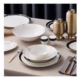 Aryıldız Crystal Provence Black 56 Parça 12 Kişilik Yemek Takımı