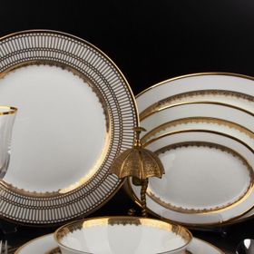 Aryıldız Evaliza Crown 42 Parça Gold Kahvaltı Takımı