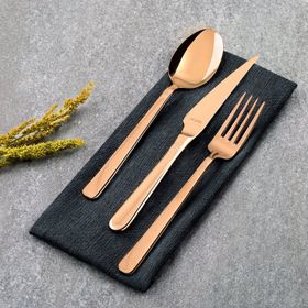 Aryıldız Fiore S Pvd Bronz 24 Parça Çatal Kaşık Bıçak Seti