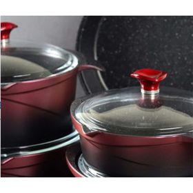 Aryıldız Gusto Kırmızı Döküm Tencere Seti