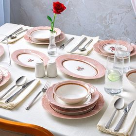 Aryıldız Jardin Pembe 30 Parça 6 Kişilik Yemek Takımı