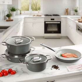 Aryıldız Neo Ceramic 7 Parça Antrasit Tencere Seti