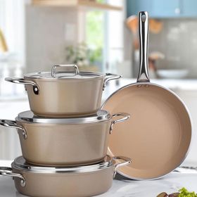 Aryıldız Neo-Ceramic 7 Parça Bej Tencere Seti
