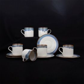 Aryıldız Perugia 6 Kişilik 90 ml Renkli Kahve Fincan Takımı