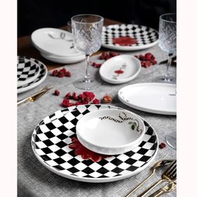 Aryıldız Plaid Rose 27 Parça Yemek Set