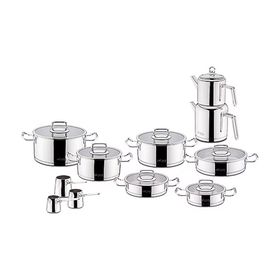 Aryıldız Prestige Vento 20 Parça Metal Kapak 20 cm Gümüş Çeyiz Seti