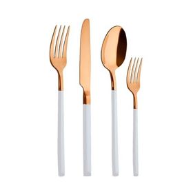 Aryıldız Soho Prestige Beyaz Bronz 24 Parça 6 Kişilik Çatal Kaşık Bıçak Takımı