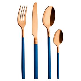 Aryıldız Soho Prestige Bronz Lacivert 24 Parça Çatal Kaçık Bıçak