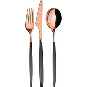 Aryıldız Studio Prestige 24 Parça Pvd Bronz Siyah Çatal Kaşık Bıçak Takımı