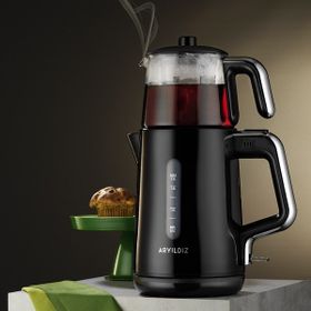 Aryıldız Tea Perfect Siyah Krom Çay Makinesi