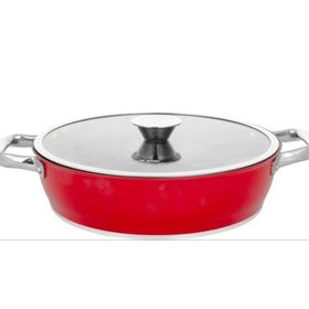 Aryıldız Trendy Induction Prestige 28 cm Kırmızı Basık Tencere