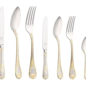 Aryıldız Tulip Gold Altın 89 Parça Kaşık Çatal Bıçak Takımı