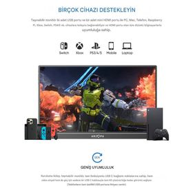 Arzopa A1 15.6 inç 60Hz IPS Taşınabilir Monitör