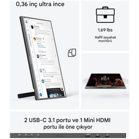 Arzopa Z1C 16 inç 60Hz IPS Taşınabilir Monitör