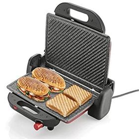 Arzum AR2012 Prego Granite Kırmızı Izgara ve Tost Makinesi