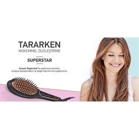 Arzum AR5036 Superstar Siyah 220-240V Saç Düzleştirici Fırça