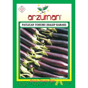 Arzuman 10gr Halep Karası Patlıcan Tohumu