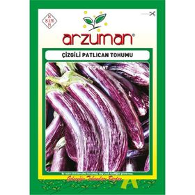 Arzuman Çizgili Alaca Patlıcan 5 gr Tohum