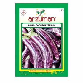 Arzuman Çizgili Alaca Patlıcan Sebze Tohumu