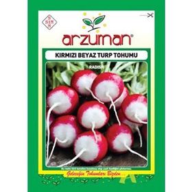 Arzuman Kırmızı Beyaz 1000 Adet Turp Tohumu