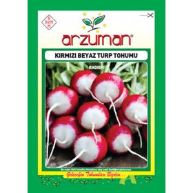 Arzuman Kırmızı Beyaz 1000 Adet Turp Tohumu