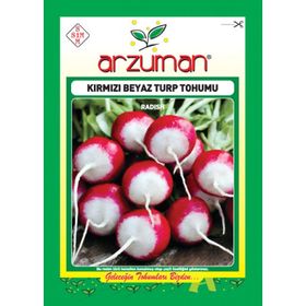 Arzuman Kırmızı Beyaz 1000 Adet Turp Tohumu