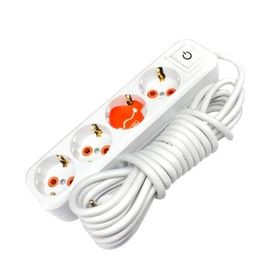 Asel 4'Lü 3 mt Led Anahtarlı Topraklı Grup Priz
