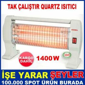 Asel Ah-4020 2800W Yatay Quartz Elektrikli Isıtıcı Soba