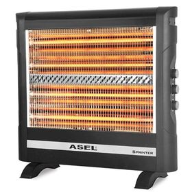 Asel AH-8225 2800W Yatay Quartz Elektrikli Isıtıcı Soba