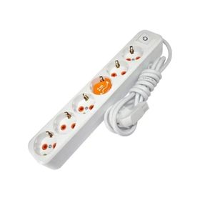 Asel Asl-200 0214 6'lı 2 Metre Grup Anahtarlı Priz