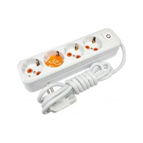 Asel ZNV-556 4'lü 2 mt Anahtarlı Priz