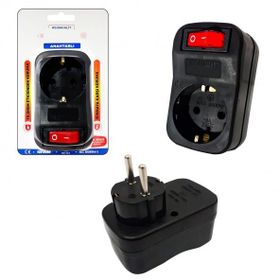 Asgrup 3500W Tekli Anahtarlı Siyah Akım Korumalı Priz