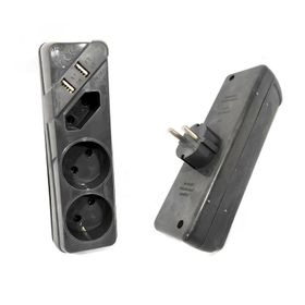 Asgrup APUS01 2XUSB Şarj Üçlü Golyat Priz