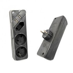 Asgrup APUS01 2XUSB Şarj Üçlü Golyat Priz