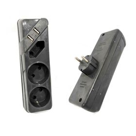 Asgrup APUS01 2XUSB Şarj Üçlü Golyat Priz